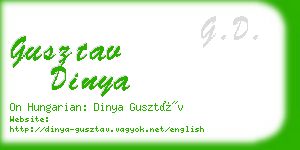 gusztav dinya business card